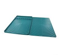 Alfombrilla de silicona para parrilla de barbacoa, soporte antideslizante para utensilios de 59,3 x 40,5 cm, con 8 ranuras para herramientas, resistente al calor, apto para lavavajillas, almohadilla