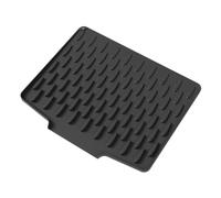 Alfombrilla de silicona para platos fácil de limpiar | Alfombrilla de secado de silicona inclinada para encimera de cocina, fregadero, refrigerador, cajón, alimentos, agua