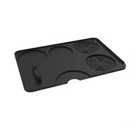 Alfombrilla de silicona para portafiltro que ofrece una plataforma estable, integración de manipulaciones y mantenimiento apto para lavavajillas (negro)