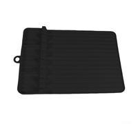 Alfombrilla de silicona para protección de encimera de cocina, resistente al calor, no deformable para tareas de cocción y preparación (es negro)