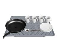 Alfombrilla de silicona para secar platos, resistente al calor, alfombrilla de secado grande para fregadero, almohadilla de drenaje de secado rápido, higiénica, versátil, utensilios de cocina