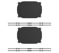 Alfombrilla de silicona resistente al calor con asas largas para horno holandés, no y segura para la preparación de alimentos, adecuada para pan de masa madre (negro, 9 pulgadas)