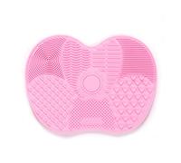 Alfombrilla de silicona suave para brochas de maquillaje, herramienta de lavado con ventosas, suministros de baño