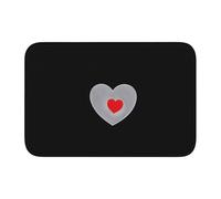 Alfombrilla de suelo con borde de bloqueo, 40 x 60 pulgadas, impresión WHJSHOP Love in the Bubble, parte inferior antideslizante moldeada por goteo, ideal fácil de limpiar y resistente a la