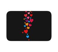 Alfombrilla de suelo con borde de bloqueo de 40 x 60 JKIEGOQ Flying Love Bubbles, parte inferior antideslizante moldeada por goteo, ideal fácil de limpiar y resistente a la decoloración