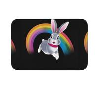 Alfombrilla de suelo con borde de bloqueo de 40 x 60 WHJSHOP Crossing The Rainbow, parte inferior antideslizante moldeada por goteo, ideal fácil de limpiar y resistente a la decoloración