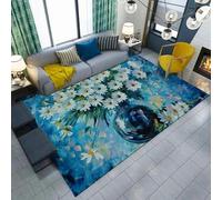 Alfombrilla De Suelo con Impresión 3D De Plantas Flores, Alfombra De Baño, Decoración De Dormitorio, Alfombra Suave 180 X 280 Cm - Resistente A Las Manchas, Que No Se Desprende: Ecológ -6263932658478