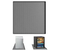 Alfombrilla de Suelo para frigorífico,plástico para Nevera, Mini Alfombrilla de Silicona Gris con Borde Elevado y protección del Suelo para frigorífico, Alfombrillas para Nevera, 60x60 cm
