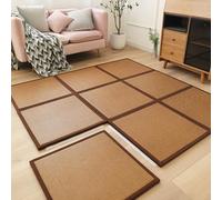 Alfombrilla de tatami japonesa tradicional, diseño de ratán plegable para comodidad antideslizante, ideal para sala de estar, sala de juegos y dormitorio