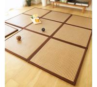 Alfombrilla de tatami tradicional japonesa, plegable, de ratán, antideslizante, cómoda alfombrilla de descanso para dormir, para sala de estar, sala de juegos, dormitorio.