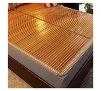 Alfombrilla de verano de bambú para dormir, plegable, para climas cálidos, color marrón, 2,0 x 2,2 m, transpirable, cómoda para un mejor sueño