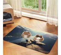 Alfombrilla de Yoga para Perros Mountain Top, Absorbente para comederos y bebederos, de Secado rápido, para Suelos, 30 x 45 cm