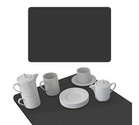 Alfombrilla drenante, 1 unidad, alfombrilla aislante antideslizante, alfombrilla absorbente para encimera, alfombrilla para máquina de café de secado rápido, apta para cocina y fregadero (gris oscuro)