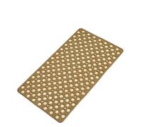 Alfombrilla Ducha Alfombra Antideslizante for baño, Orificio Redondo con Fuga Ventosa, Masaje de Seguridad, Alfombra for Suelo, Alfombrilla for pies Gran tamaño para Bañera y Baño(Khaki,88x40cm)