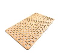 Alfombrilla Ducha Alfombra Antideslizante for baño, Orificio Redondo con Fuga Ventosa, Masaje de Seguridad, Alfombra for Suelo, Alfombrilla for pies Gran tamaño para Bañera y Baño(Orange,75x43cm)
