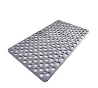 Alfombrilla Ducha Alfombra Antideslizante for baño, Orificio Redondo con Fuga Ventosa, Masaje de Seguridad, Alfombra for Suelo, Alfombrilla for pies Gran tamaño para Bañera y Baño(Gray,53x53cm)