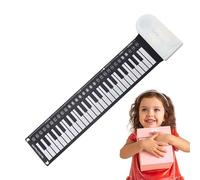 Alfombrilla enrollable para piano,Piano enrollable para niños - Teclado de piano de música digital electrónica educativa | Piano de mano de 49 teclas para principiantes, niños, adultos