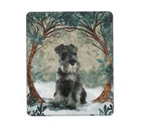 Alfombrilla Érase Una Vez Una Chica Que Adoraba El Arte Retro De Los Cachorros Schnauzer 25X30Cm Antipolvere Alfombrilla De Ratón Portátil Mouse Mat para Pc Escritorio