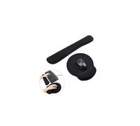 Alfombrilla ergonómica de gel para ratón, reposamuñecas para teclado de juegos, base de goma antideslizante, color negro