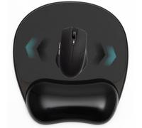 Alfombrilla ergonomica para ratón. Almohadilla con reposamuñecas de Gel ergonómico para pc. Base de Goma Antideslizante. Mouse Pad ergonómica de microfibras