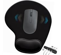 Alfombrilla ergonomica para ratón. Almohadilla con reposamuñecas de Gel ergonómico para pc. Base de Goma Antideslizante. Mouse Pad ergonómica de microfibras (Ergo 2.0)