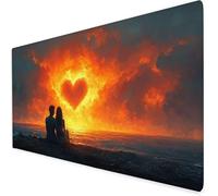 Alfombrilla Escritorio Amor, Alfombrilla ratón Gaming Llama, Protector Escritorio con Base De Goma Antideslizante, Impermeable Mousepad para Aprender O Juegos, Navidad 1000x500x3mm A03
