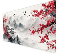 Alfombrilla Escritorio Casa, Alfombrilla ratón Gaming Paisaje, Protector Escritorio con Base De Goma Antideslizante, Impermeable Mousepad para Aprender, Navidad 1000x500x3mm A162