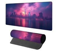 Alfombrilla Escritorio Ciudad, Alfombrilla Ratón XXL 600x300x3mm, Wasserdicht Protector Escritorio, Gaming Mousepad Mejora La Precisión Y La Velocidad, Gamer Accesorios, para Oficina, Rosa Z-3778