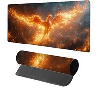 Alfombrilla Escritorio Color Naranja Alfombrilla Ratón XXL 700x300x3mm, Gaming Mousepad Phoenix, Mejora La Precisión Y La Velocidad Wasserdicht Protector Escritorio para Gamer Accesorios Gaming U-5127