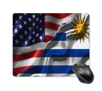 Alfombrilla Escritorio Combinación De Banderas Uruguayas Vs. Uruguay Lavable Mouse Pad Duradera Protector Escritorio para Ordenadores Juegos Computadora 25X30Cm