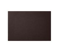 Alfombrilla Escritorio Cuero Marrón Oscuro Esquinas Cuadradas Costura Artesanal