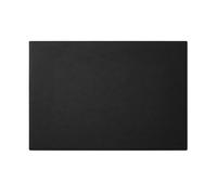 Alfombrilla Escritorio Cuero Negro - Esquinas Cuadradas Costura Artesanal