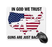 Alfombrilla Escritorio En Dios Confiamos Las Armas Son Solo Un Respaldo Bandera De EE. UU. Lavable Mouse Pad Portátil Gaming Tapete para Hogar Escritorio Ordenador Trabajo 25X30Cm