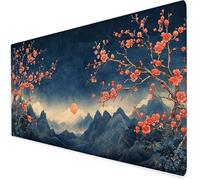 Alfombrilla Escritorio Flor, Alfombrilla ratón Gaming Paisaje, Protector Escritorio con Base De Goma Antideslizante, Impermeable Mousepad para Aprender, Navidad 1000x500x3mm A376