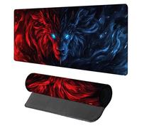 Alfombrilla Escritorio LeóN, Alfombrilla Ratón XXL 1600x800x3mm, Wasserdicht Protector Escritorio, Gaming Mousepad Mejora La Precisión Y La Velocidad, Gamer Accesorios, para Oficina, Azul D-8332
