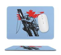 Alfombrilla Escritorio Liniero con La Bandera De Canadá Portátil Mousepad Antideslizante Gaming Tapete para Gaming Accesorio Oficina 10X12In