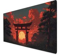 Alfombrilla Escritorio Luna, Alfombrilla ratón Gaming Rojo, Protector Escritorio con Base De Goma Antideslizante, Impermeable Mousepad para Aprender O Juegos, Navidad 900x400x3mm A903