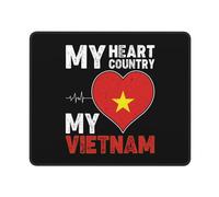 Alfombrilla Escritorio Mi Corazón, Mi País, Mi Vietnam Duradera Accesorios Ordenador Lavable Gaming Tapete para Escritorio Ordenador Trabajo Pc 25X30Cm