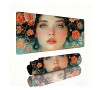 Alfombrilla Escritorio Mujer Alfombrilla Ratón Peonía Tapete Escritorio 1200x600x3mm, Almohadilla Raton Superficie Resistente a Salpicaduras, Desk Mat con Bordes Cosidos Materiales Duraderos 0B-220