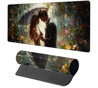 Alfombrilla Escritorio Negro Alfombrilla Ratón XXL 1000x500x3mm, Gaming Mousepad Amar, Mejora La Precisión Y La Velocidad Wasserdicht Protector Escritorio para Gamer Accesorios Gaming PC 3-4281