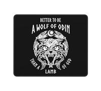 Alfombrilla Escritorio Odín Vikingo Nórdico Lobo Impermeable Alfombrilla para Ratón Moderno Tapete Escritorio para Ordenador Hogar Mujer 10X12In