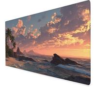 Alfombrilla Escritorio Paisaje, Alfombrilla ratón Gaming Árboles, Protector Escritorio con Base De Goma Antideslizante, Impermeable Mousepad para Aprender, Navidad 700x300x3mm A227