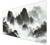 Alfombrilla Escritorio Paisaje, Alfombrilla ratón Gaming Blanca, Protector Escritorio con Base De Goma Antideslizante, Impermeable Mousepad para Aprender, Navidad 900x400x3mm A217