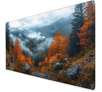 Alfombrilla Escritorio Paisaje, Alfombrilla ratón Gaming Bosques, Protector Escritorio con Base De Goma Antideslizante, Impermeable Mousepad para Aprender, Navidad 800x300x3mm A223