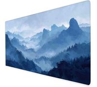 Alfombrilla Escritorio Paisaje, Alfombrilla ratón Gaming Montaña, Protector Escritorio con Base De Goma Antideslizante, Impermeable Mousepad para Aprender, Navidad 500x250x3mm A226