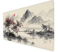 Alfombrilla Escritorio Paisaje, Alfombrilla ratón Gaming Montaña, Protector Escritorio con Base De Goma Antideslizante, Impermeable Mousepad para Aprender, Navidad 1000x500x3mm A224