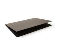 Alfombrilla Escritorio Plegable Cuero Gris Ratón - Costura Perimetral