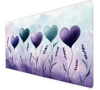 Alfombrilla Escritorio púrpura, Alfombrilla ratón Gaming Amor, Protector Escritorio con Base De Goma Antideslizante, Impermeable Mousepad para Aprender O Juegos, Navidad 500x250x3mm A963