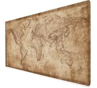 Alfombrilla Escritorio Retro, Alfombrilla ratón Gaming Mapa, Protector Escritorio con Base De Goma Antideslizante, Impermeable Mousepad para Aprender O Juegos, Navidad 500x250x3mm A235