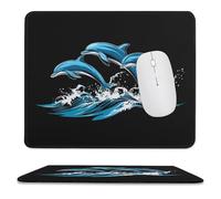 Alfombrilla Escritorio Salto De Delfines Suave Alfombrilla Ratón Resistente Gaming Tapete para Pc Ordenador Hogar 10X12In
